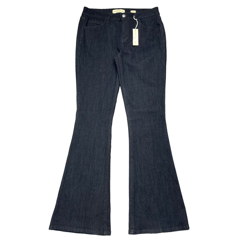 NEW Divine Rights of Denim Flare Jeans 32 (32x34) Tall Dark Bell Bottom Womens